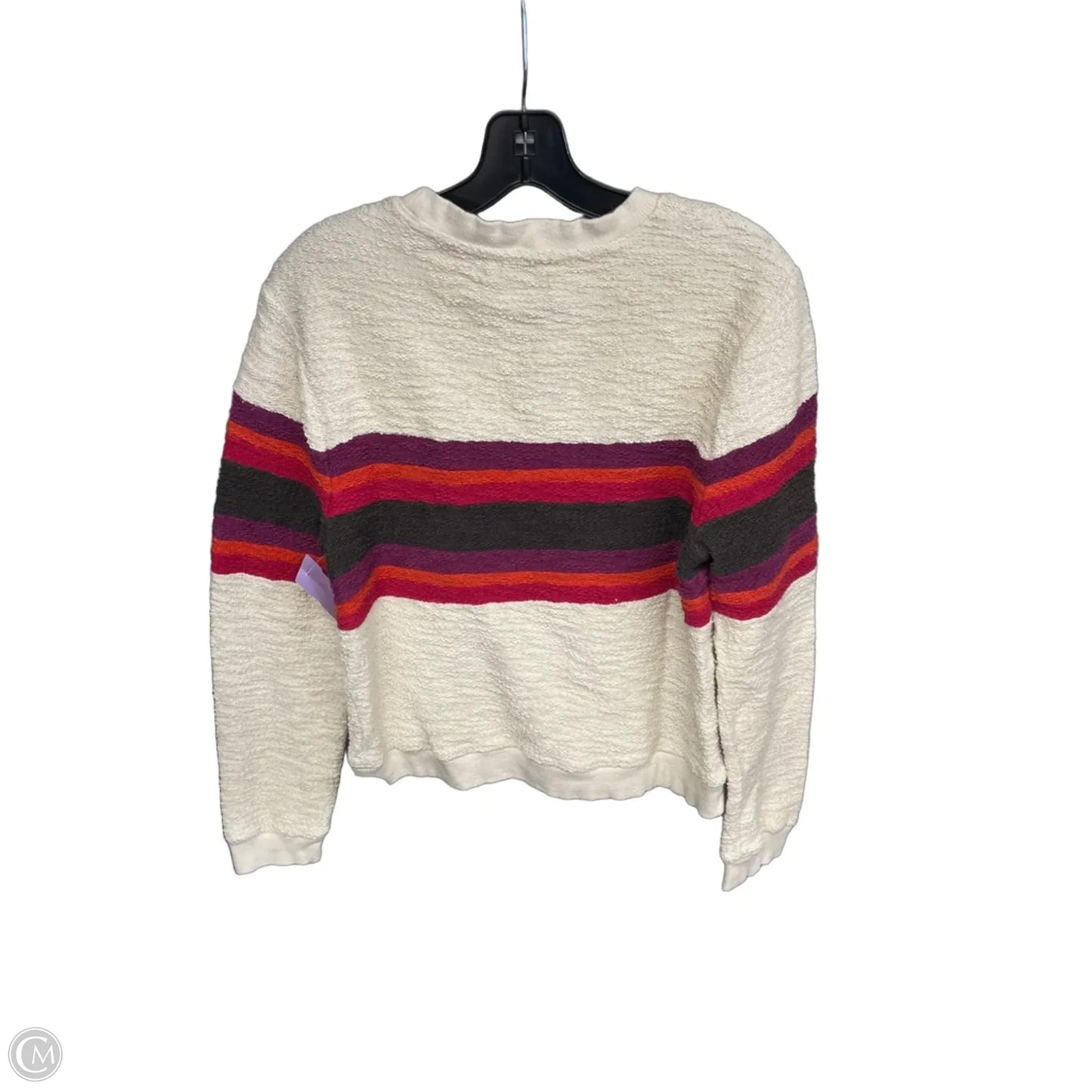 Sweater By Faherty In Cream & Purple, Size: S