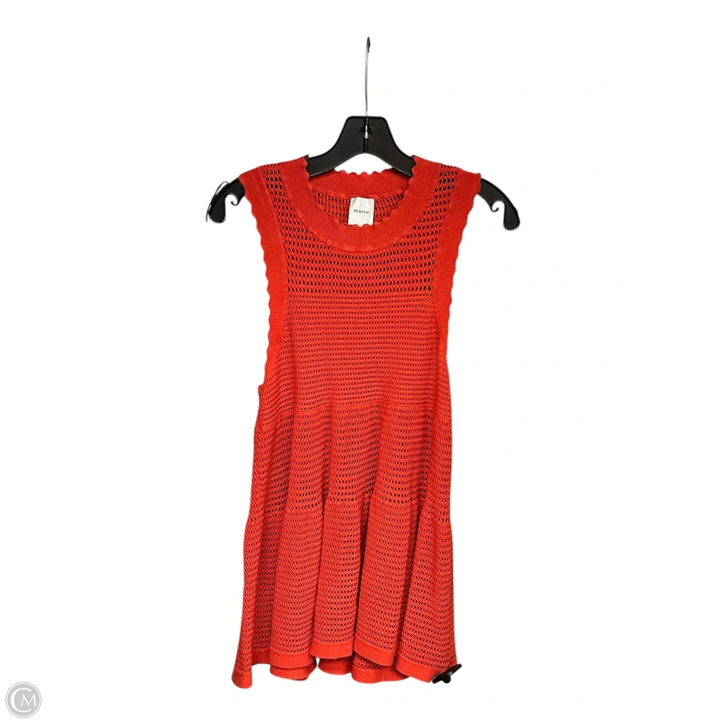 Top Sleeveless By Maeve In Orange, Size: L