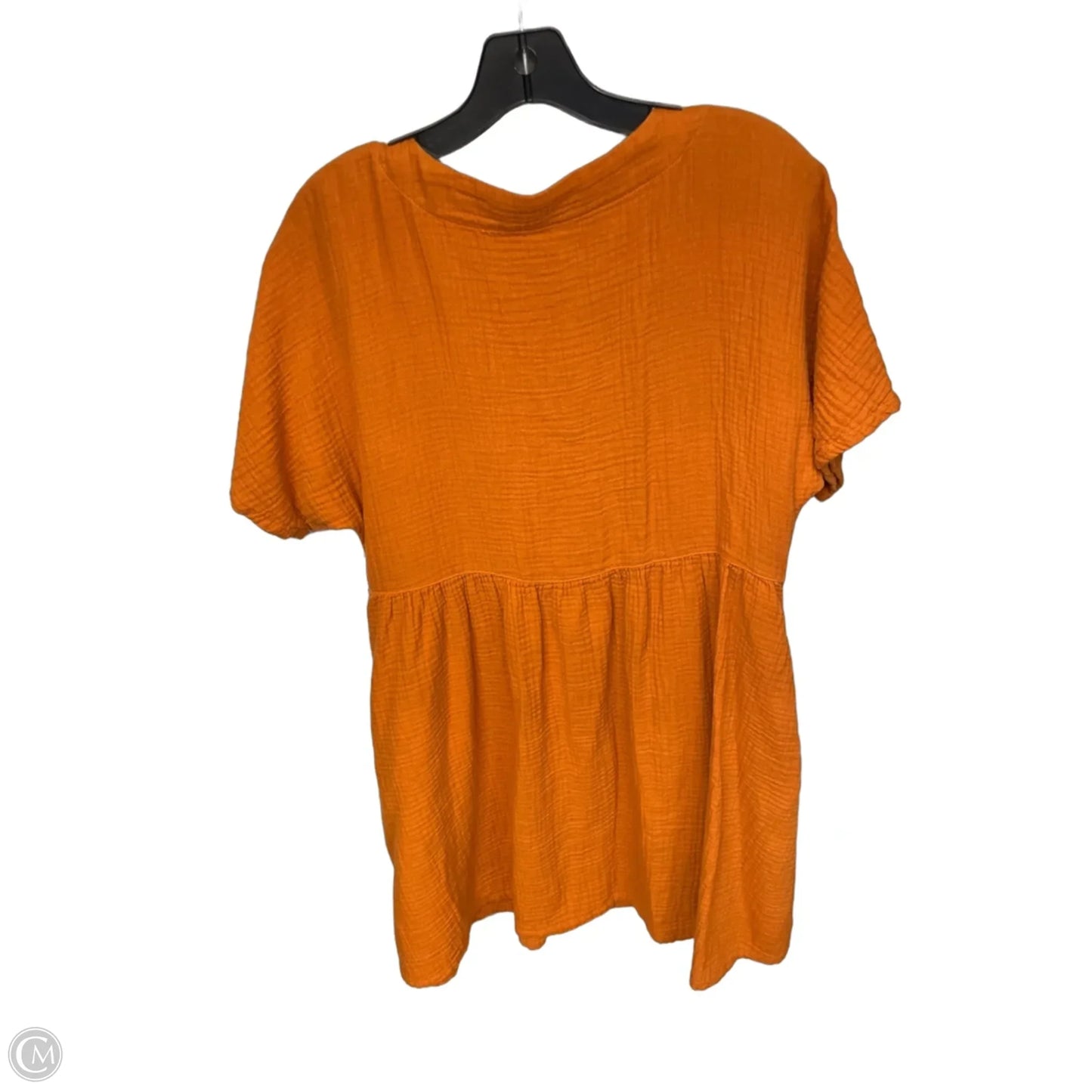 Top Short Sleeve By Madewell In Orange, Size: M