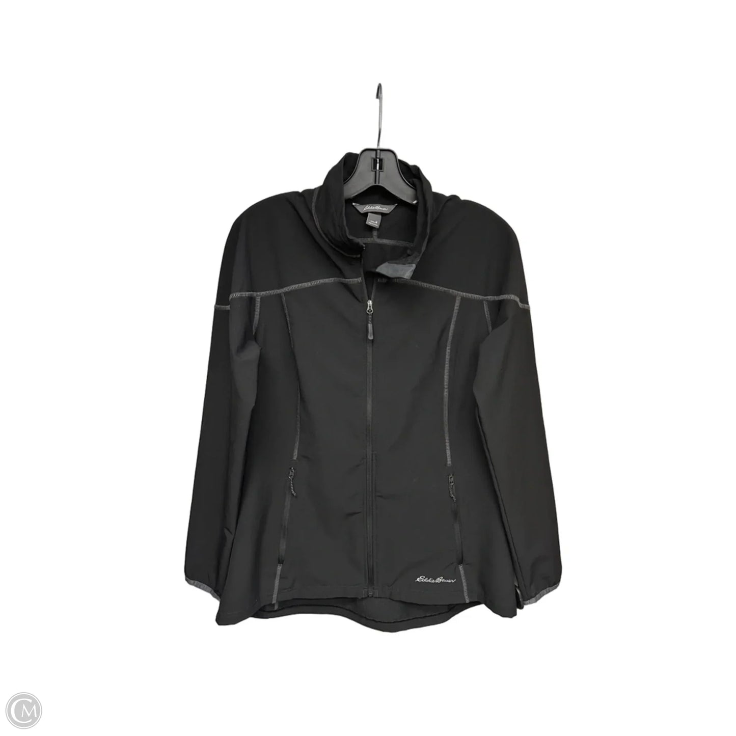 Athletic Jacket By Eddie Bauer In Black, Size: M