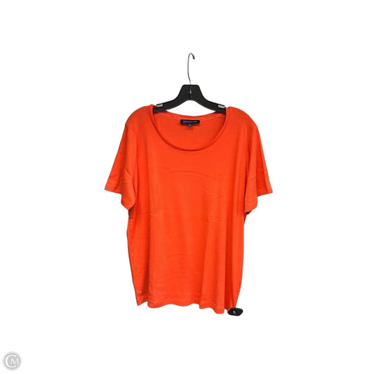 Top Short Sleeve Basic By Jones New York In Orange, Size: 3x