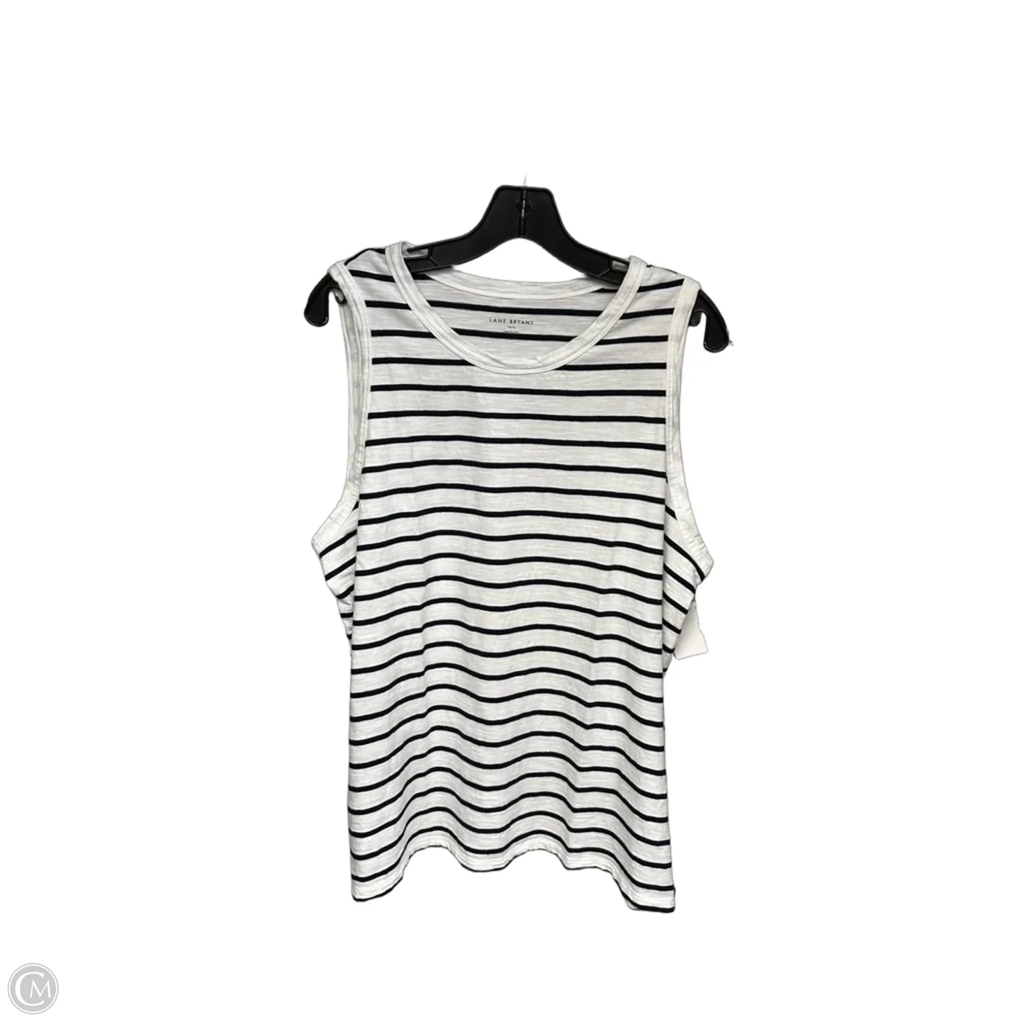 Top Sleeveless By Lane Bryant In Blue & White, Size: L