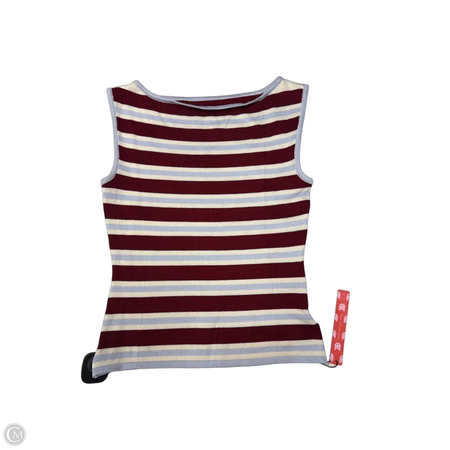 Top Sleeveless By Cider In Striped Pattern, Size: S