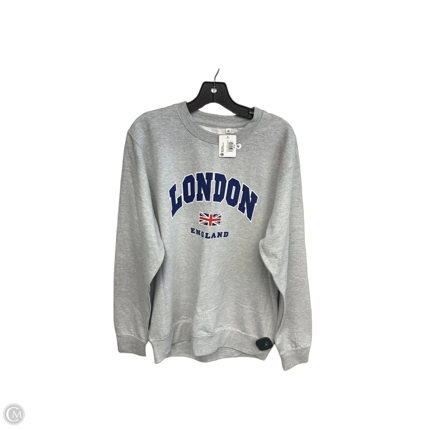 Sweatshirt Crewneck By Clothes Mentor In Grey, Size: M