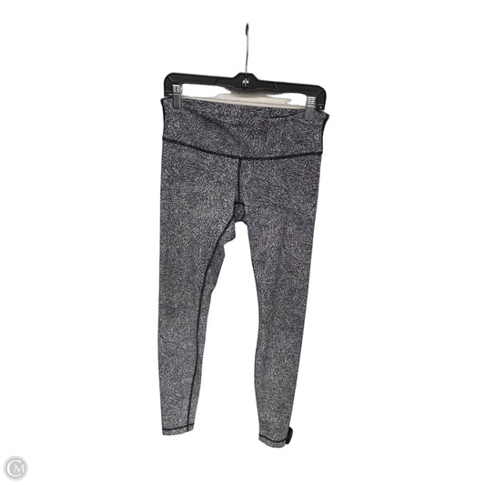 Athletic Leggings By Lululemon In Black & White, Size: 8