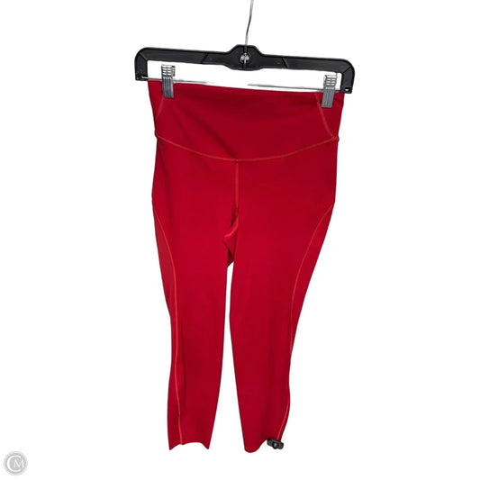 Athletic Capris By Lululemon In Red, Size: 6