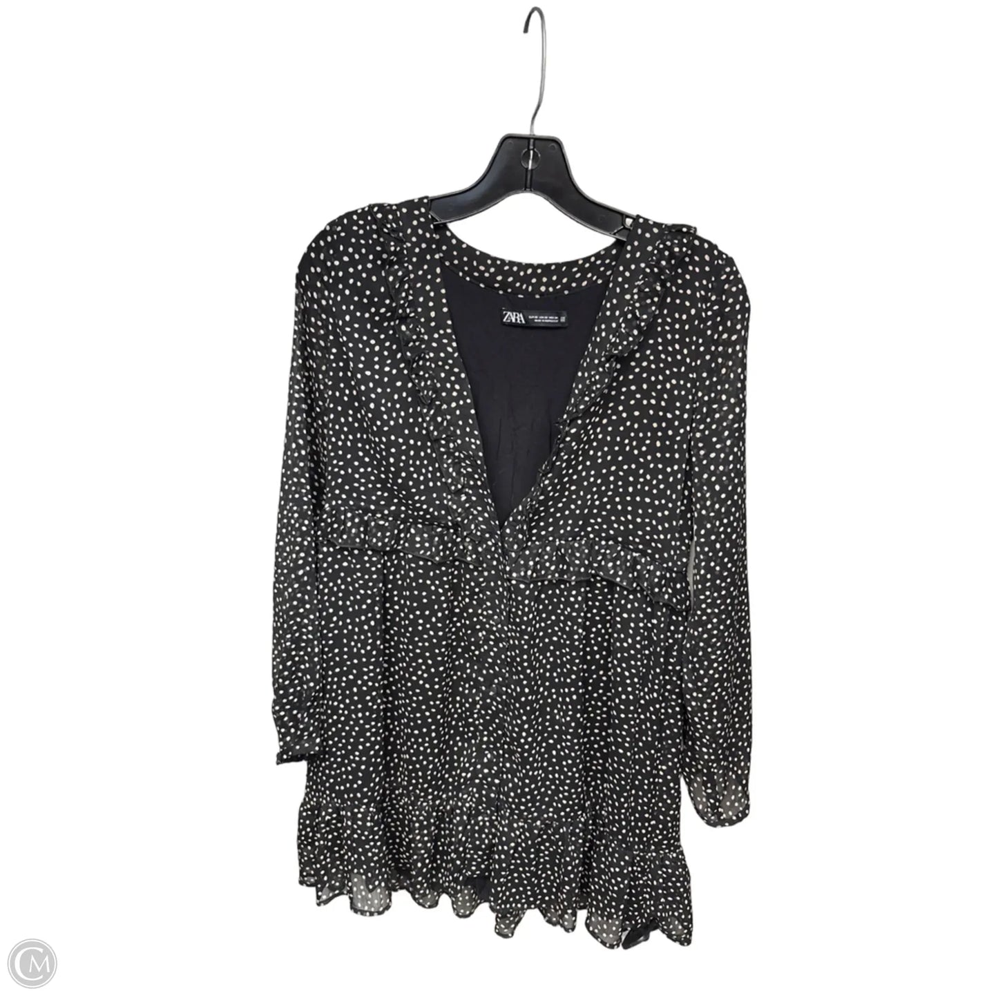 Dress Casual Short By Zara In Polkadot Pattern, Size: Xs