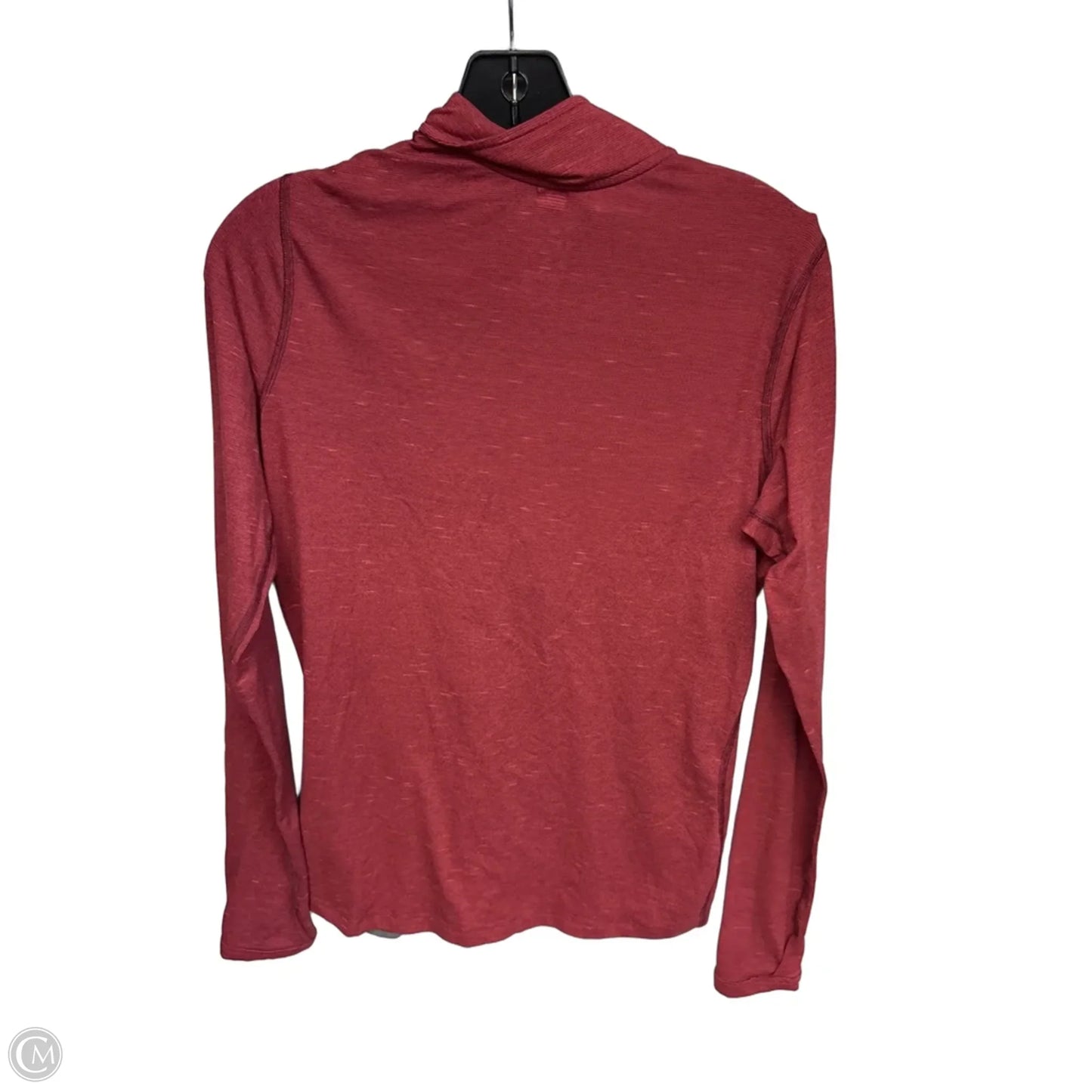 Athletic Top Long Sleeve Collar By Nike Apparel In Red, Size: M