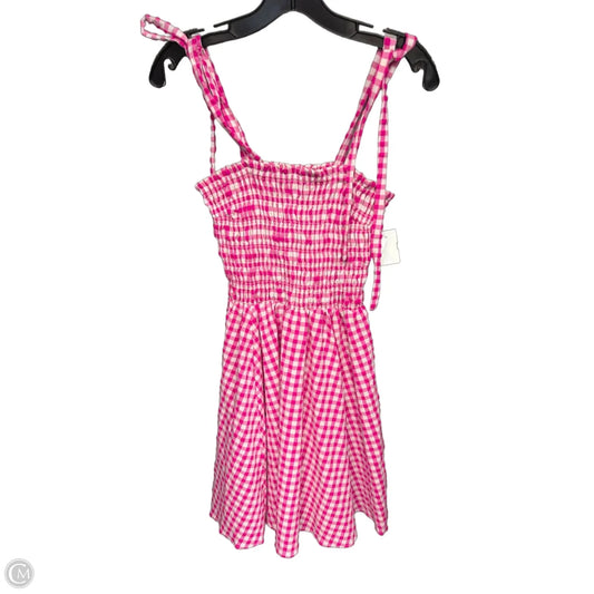 Dress Casual Short By Angie In Pink & White, Size: S