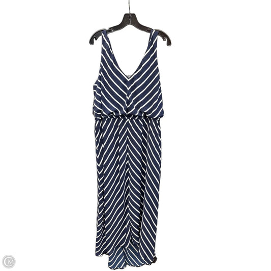 Dress Casual Maxi By Pure Energy In Blue & White, Size: 2x
