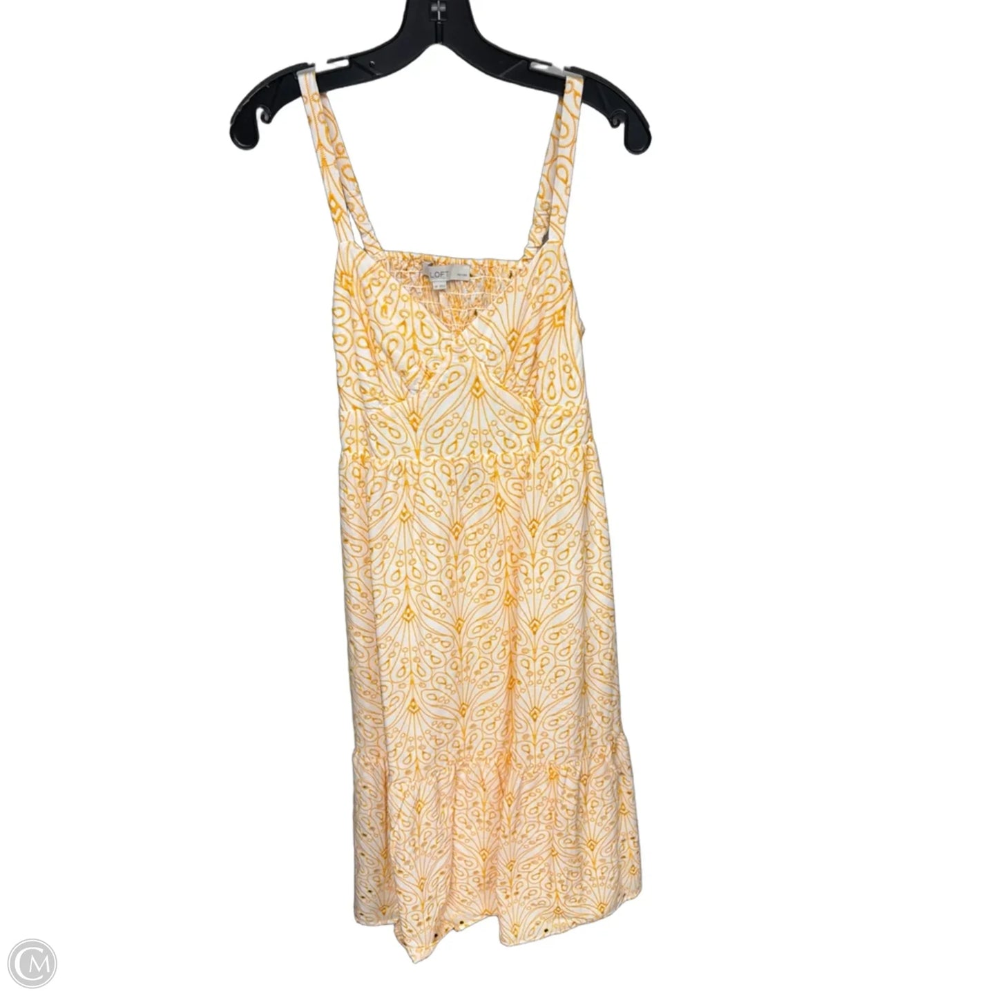 Dress Casual Maxi By Loft In Orange & White, Size: 8p