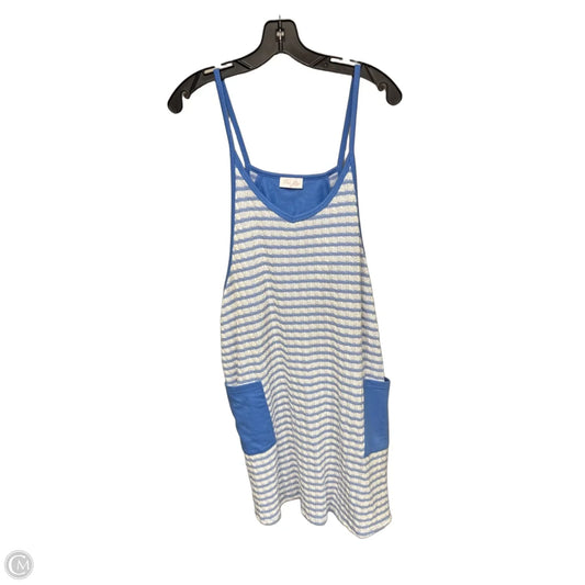 Dress Casual Short By Pink Lily In Blue & White, Size: Xl