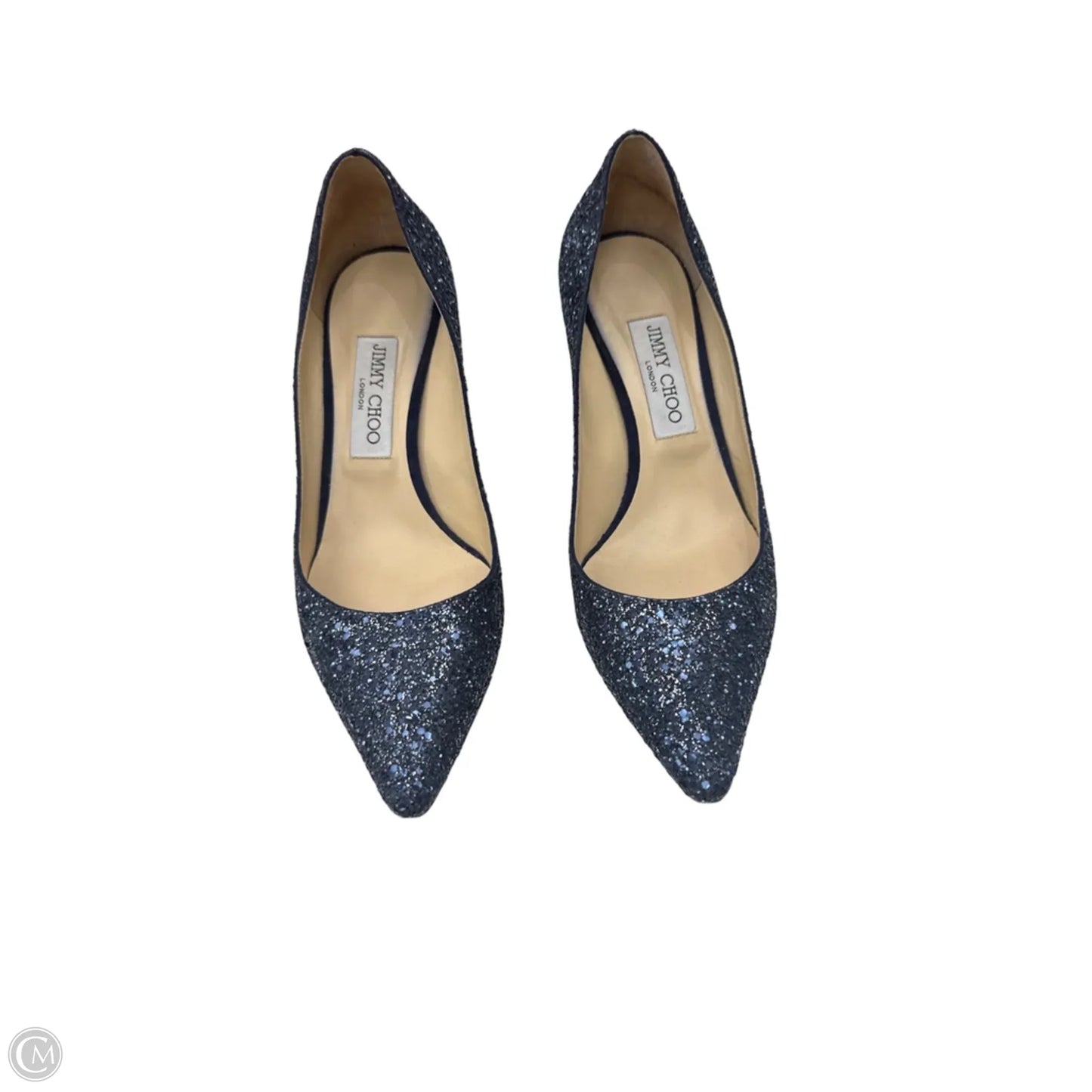 Shoes Luxury Designer By Jimmy Choo In Blue, Size: 9