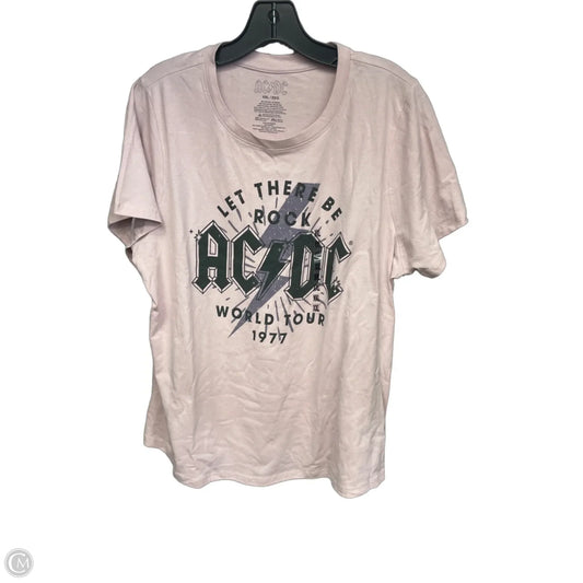 Top Short Sleeve Basic By Clothes Mentor In Pink, Size: Xxl