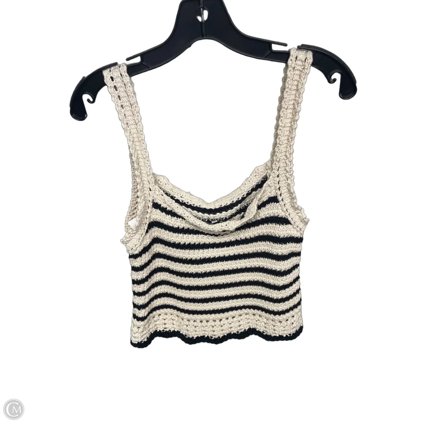 Top Sleeveless By Madewell In Black & Tan, Size: L