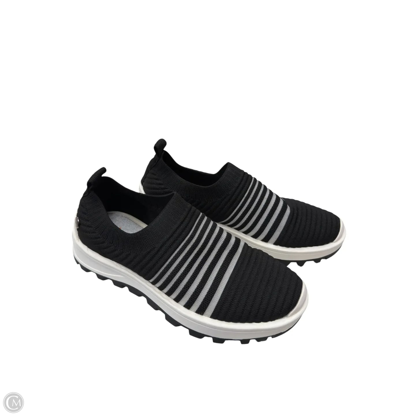 Shoes Sneakers By Bernie Mev In Black & White, Size: 8