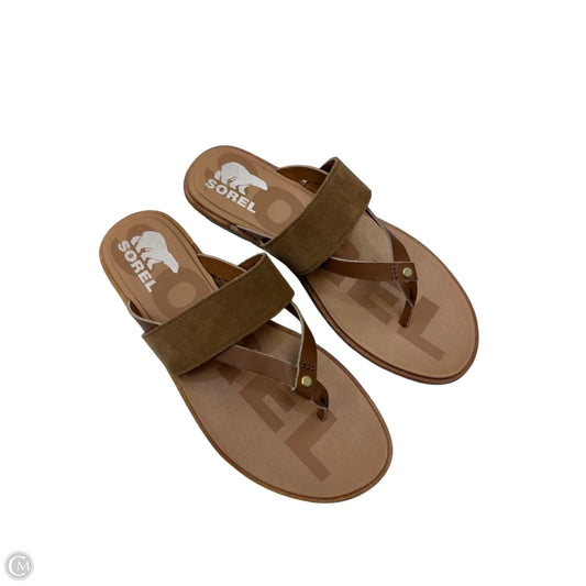 Sandals Flats By Sorel In Brown, Size: 8