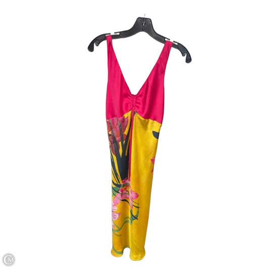 Dress Casual Maxi By Natori In Pink & Yellow, Size: S