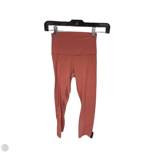 Athletic Capris By Lululemon In Coral, Size: 2