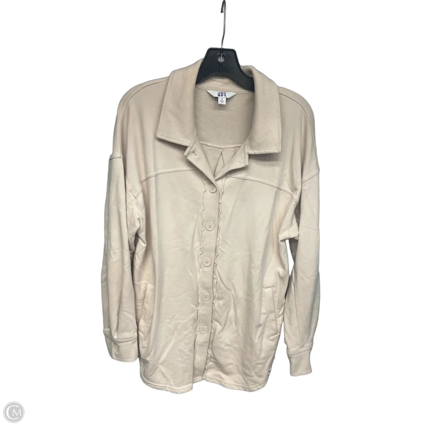 Jacket Shirt By Joy Lab In Cream, Size: S