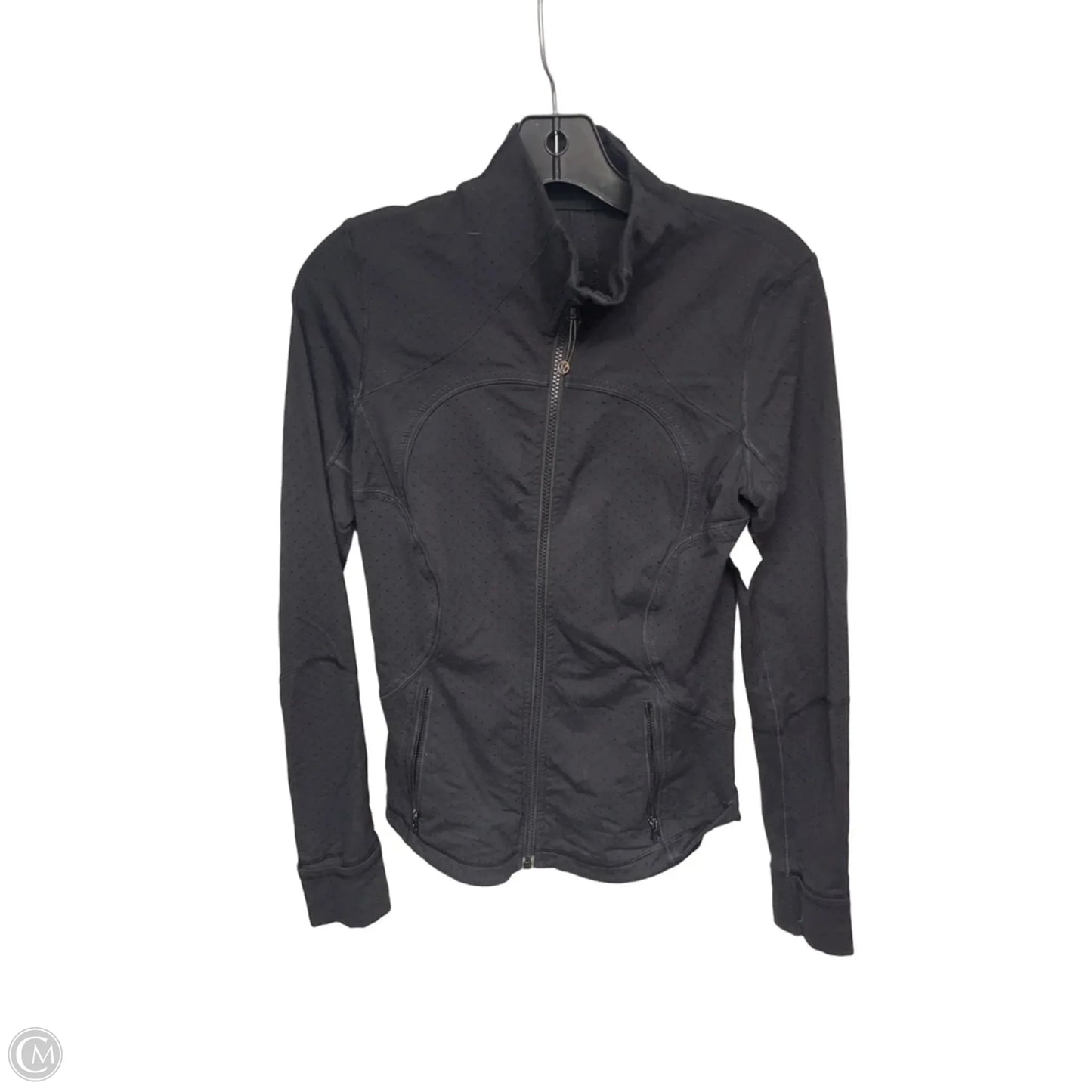 Athletic Jacket By Lululemon In Black, Size: 6