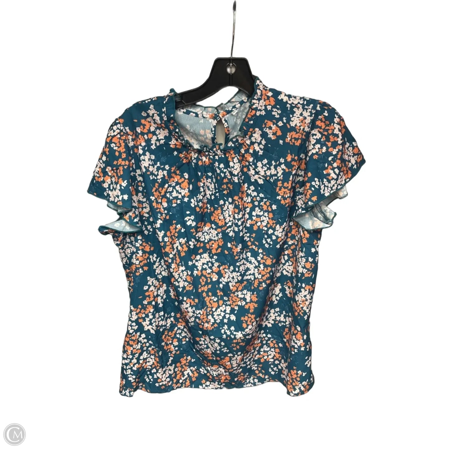 Top Short Sleeve By Clothes Mentor In Teal, Size: L