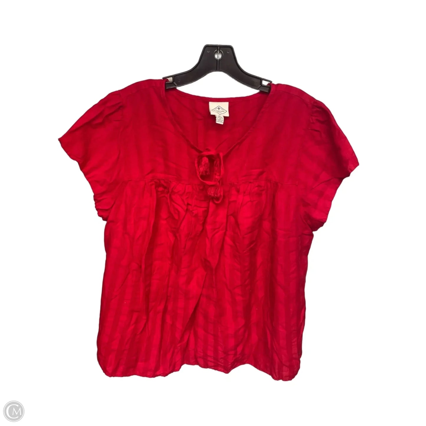 Top Short Sleeve By St Johns Bay In Red, Size: 2x
