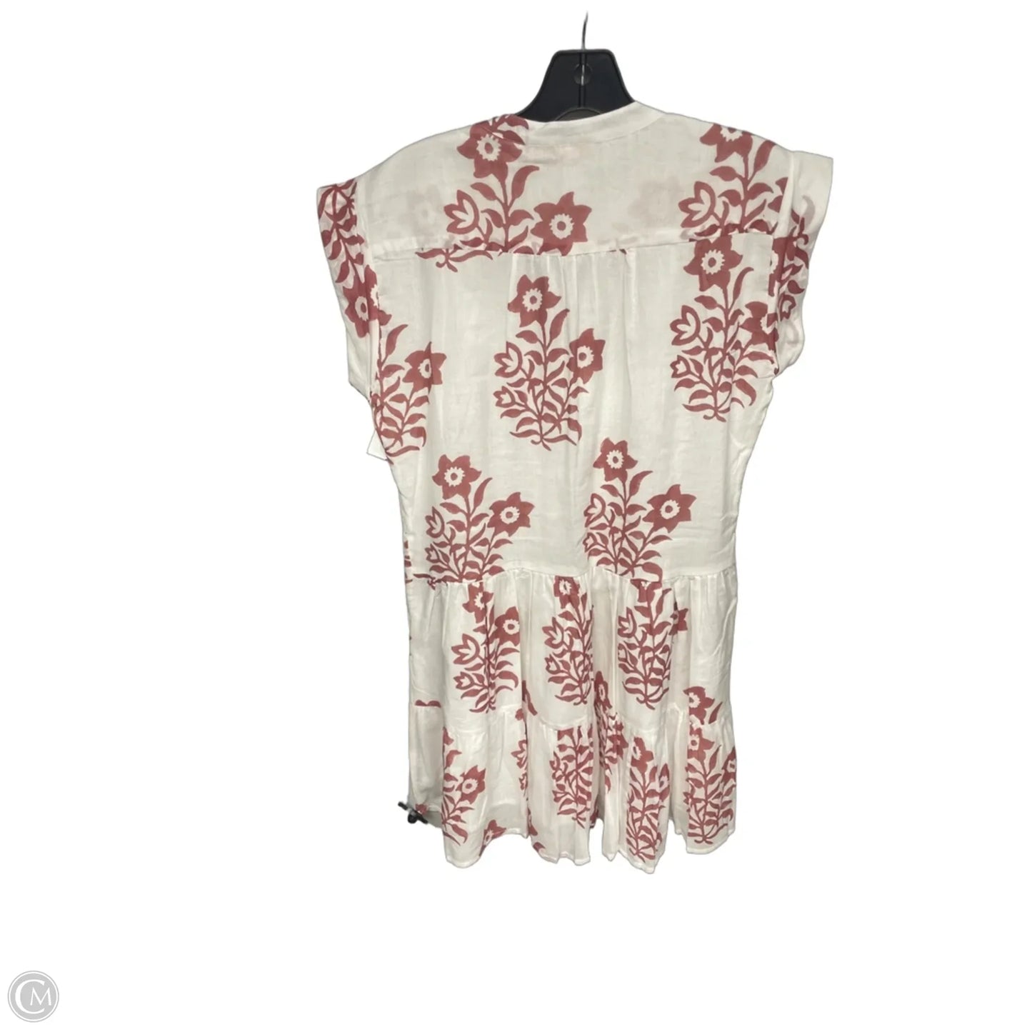 Dress Casual Short By Clothes Mentor In Orange & White, Size: M