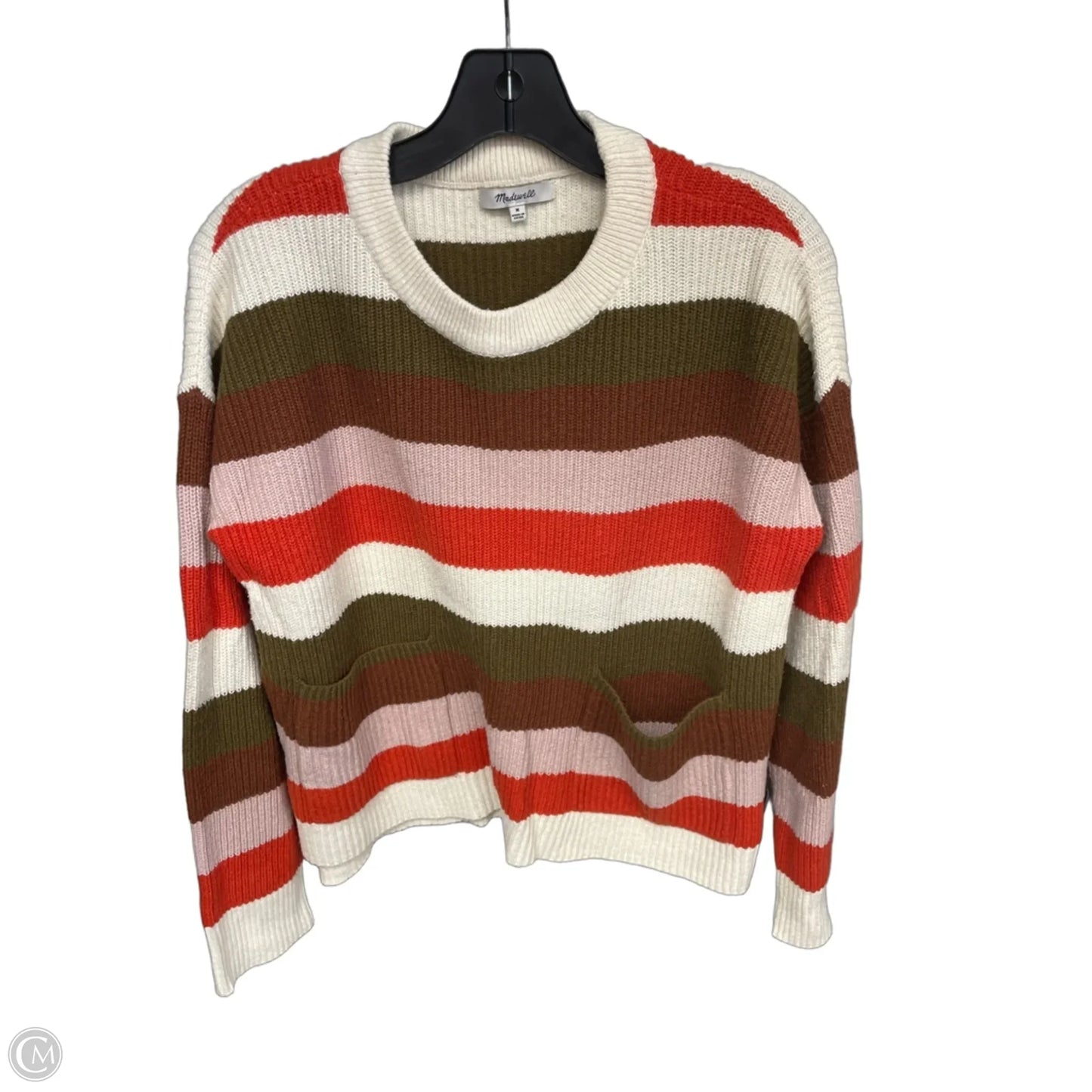 Sweater By Madewell In Orange & Pink, Size: M