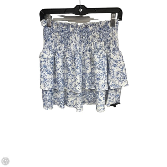 Skirt Mini & Short By Shein In Blue & White, Size: S