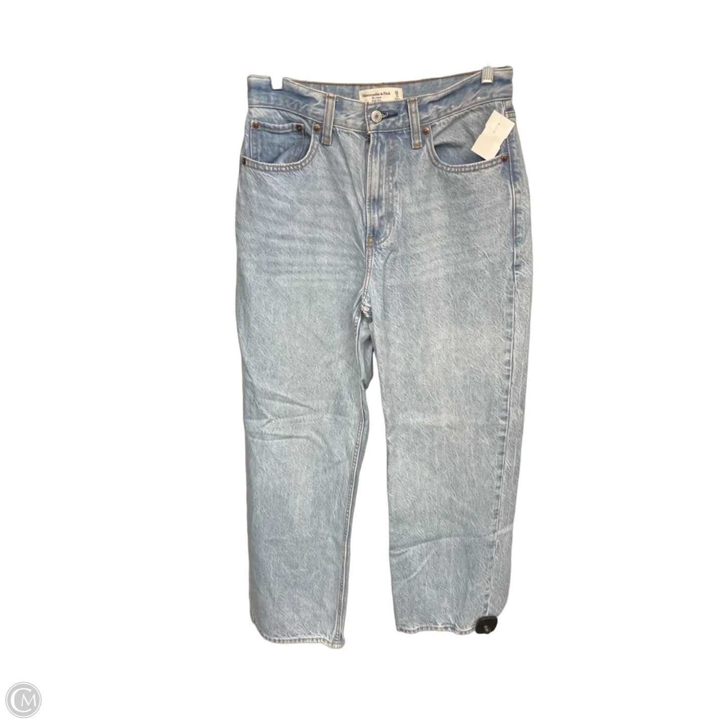Jeans Wide Leg By Abercrombie And Fitch In Blue Denim, Size: 2p