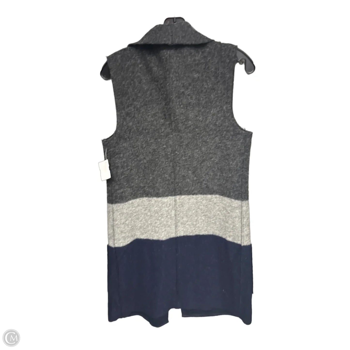 Vest Other By Tahari In Blue & Grey, Size: M