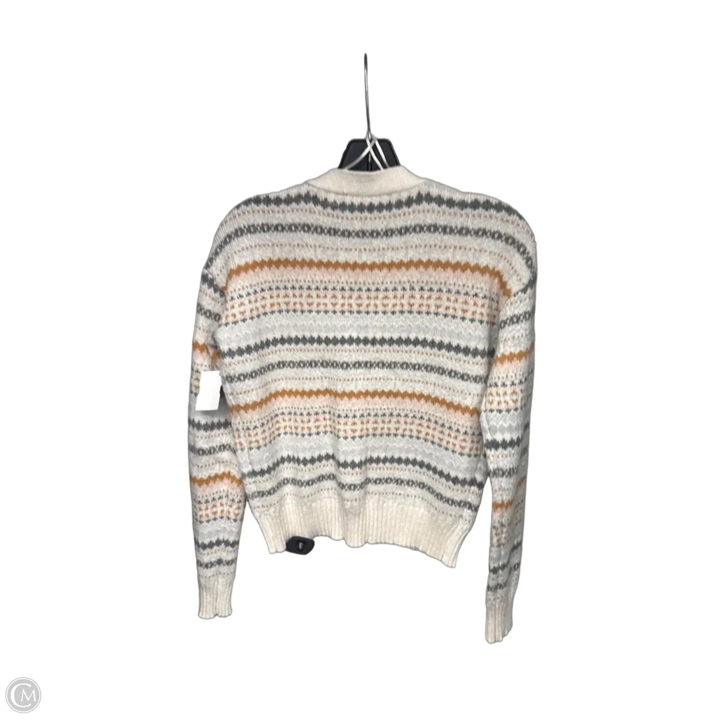 Cardigan By Oak & Trellis In Cream & Grey, Size: S