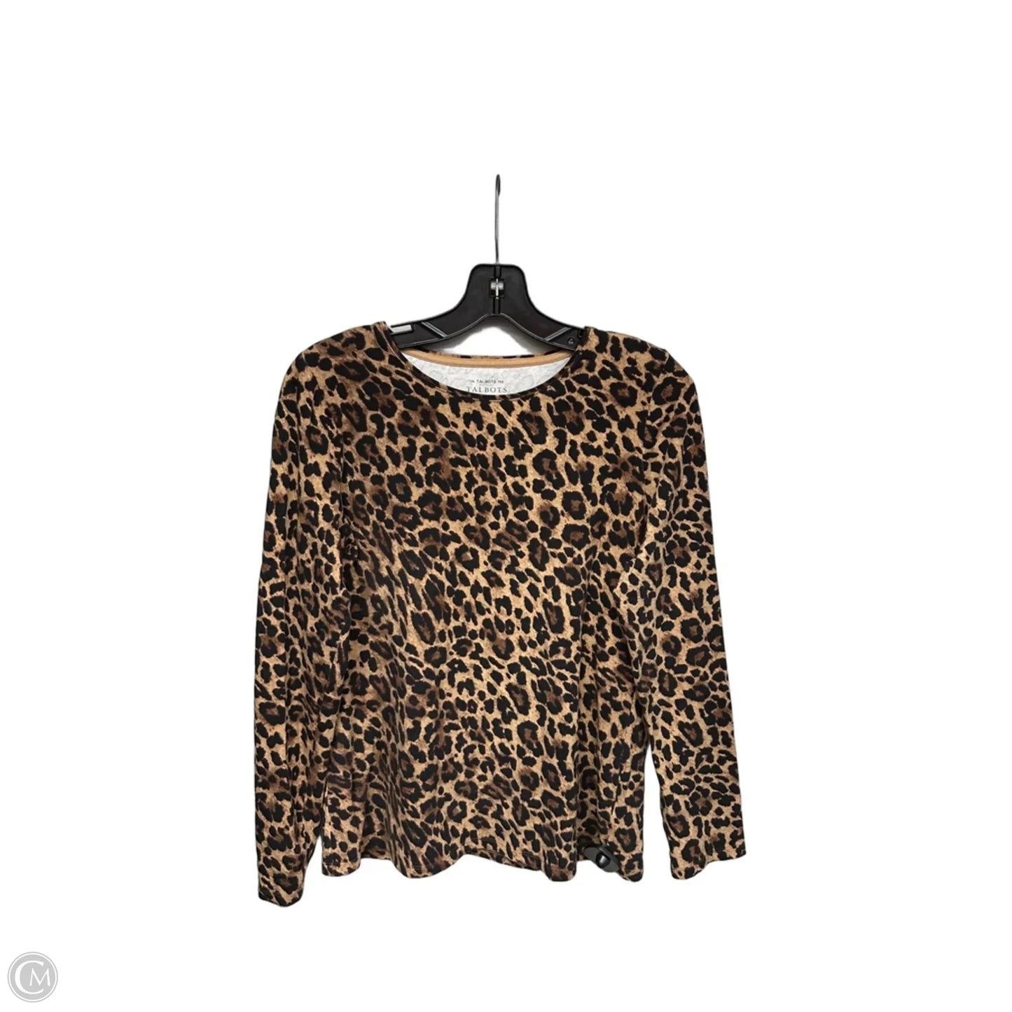 Top Long Sleeve Basic By Talbots In Animal Print, Size: M