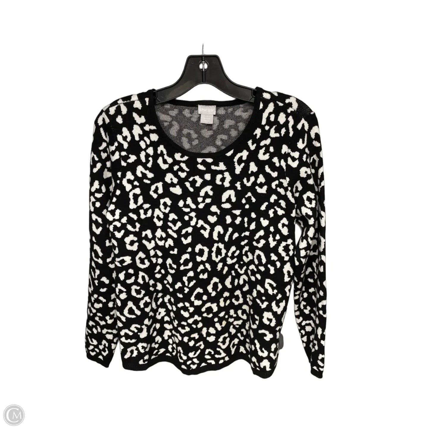 Top Long Sleeve By Chicos In Animal Print, Size: M