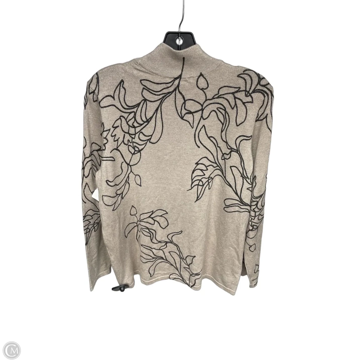Top Long Sleeve By Chicos In Tan, Size: L