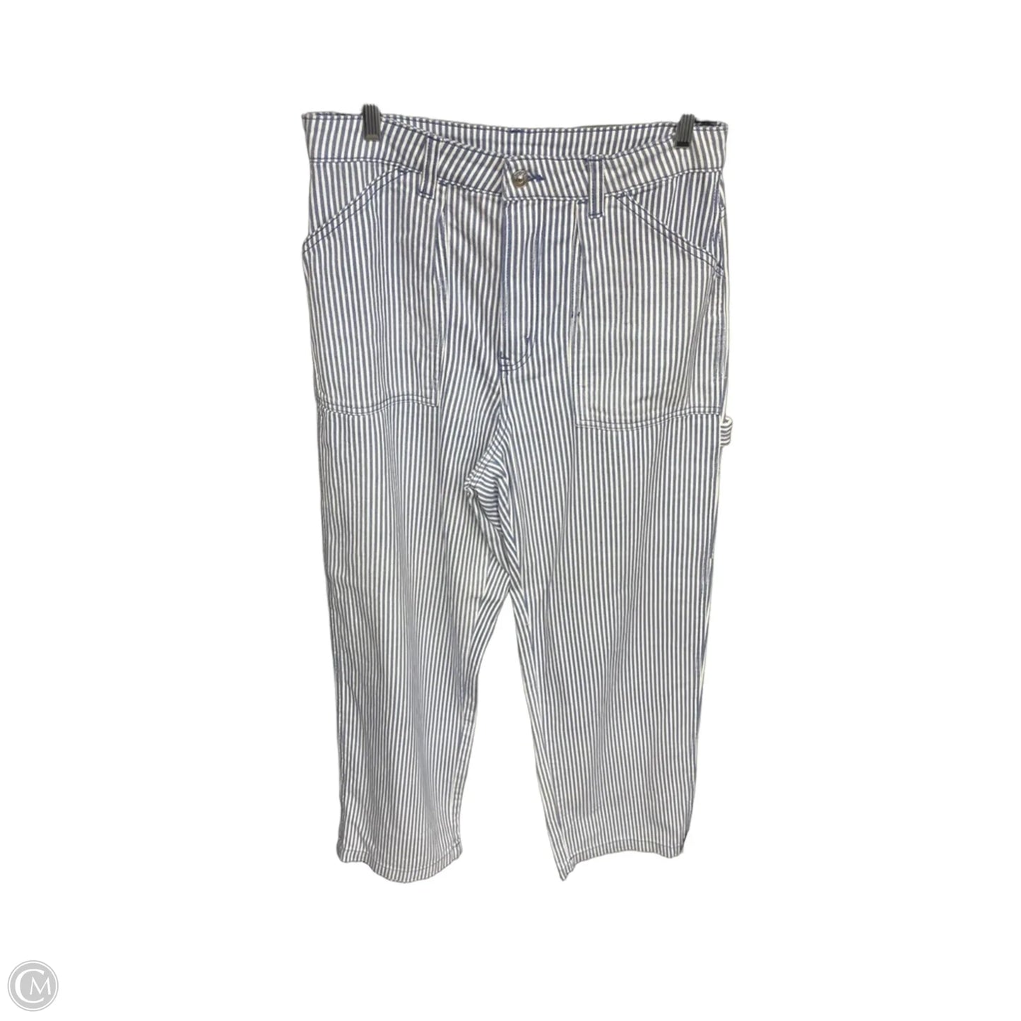 Jeans Wide Leg By Divided In Blue & White, Size: 10