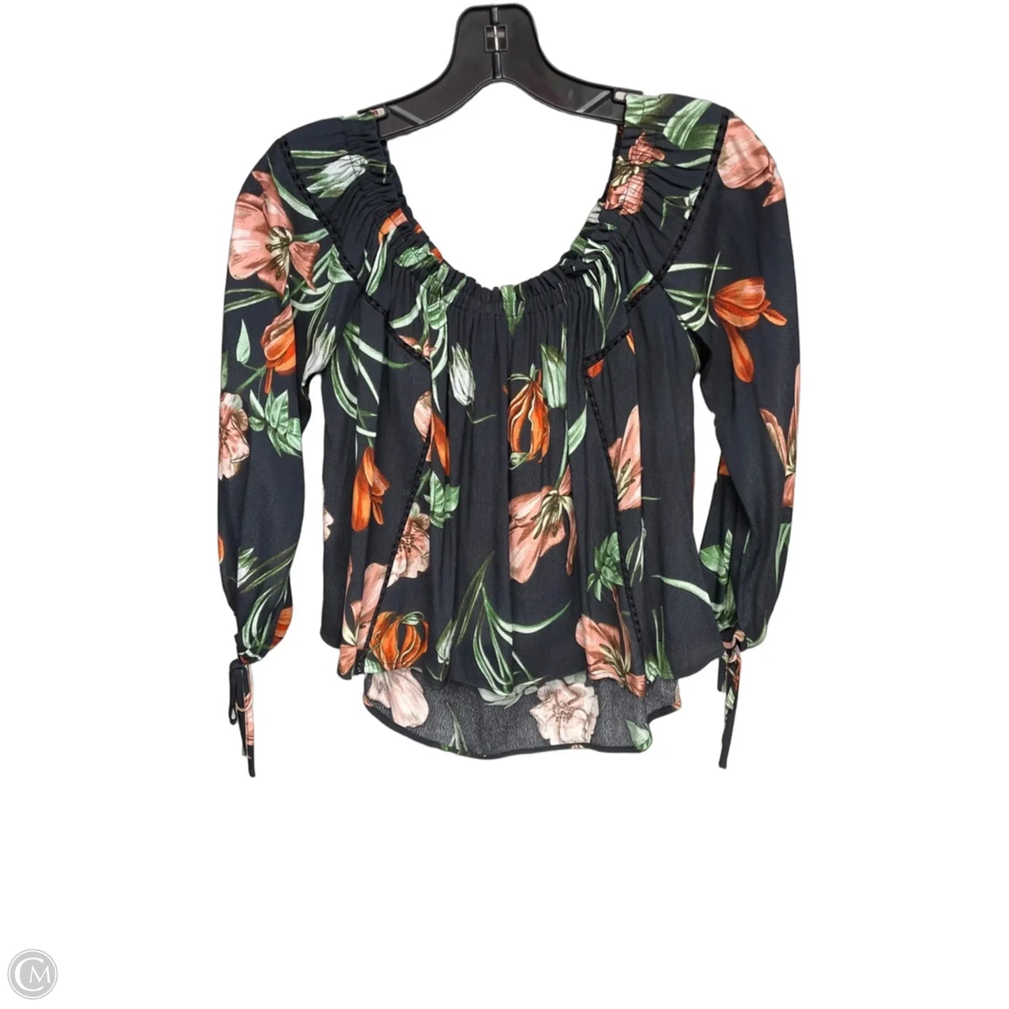 Top 3/4 Sleeve By Astr In Floral Print, Size: S