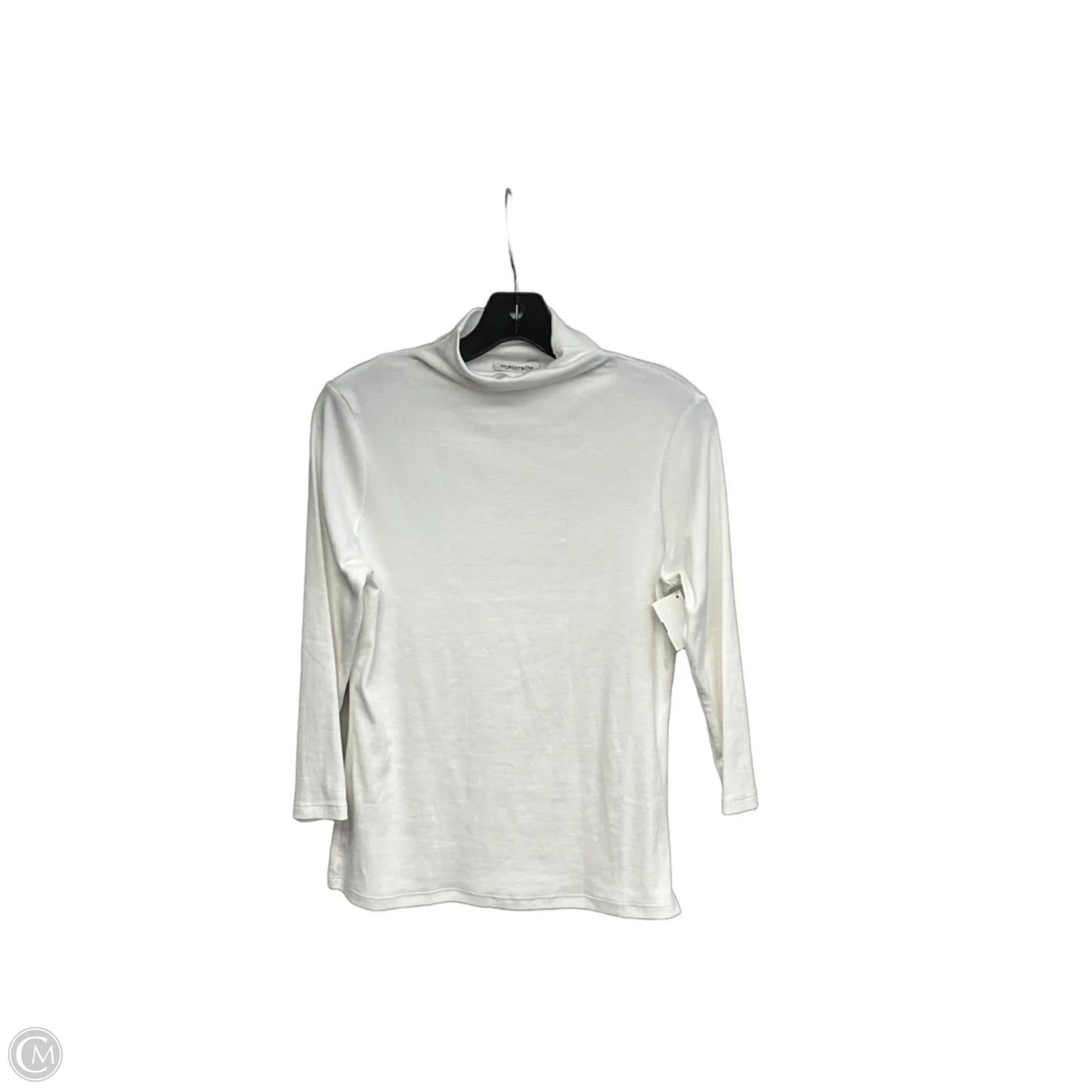 Top 3/4 Sleeve By Nordstrom In White, Size: M