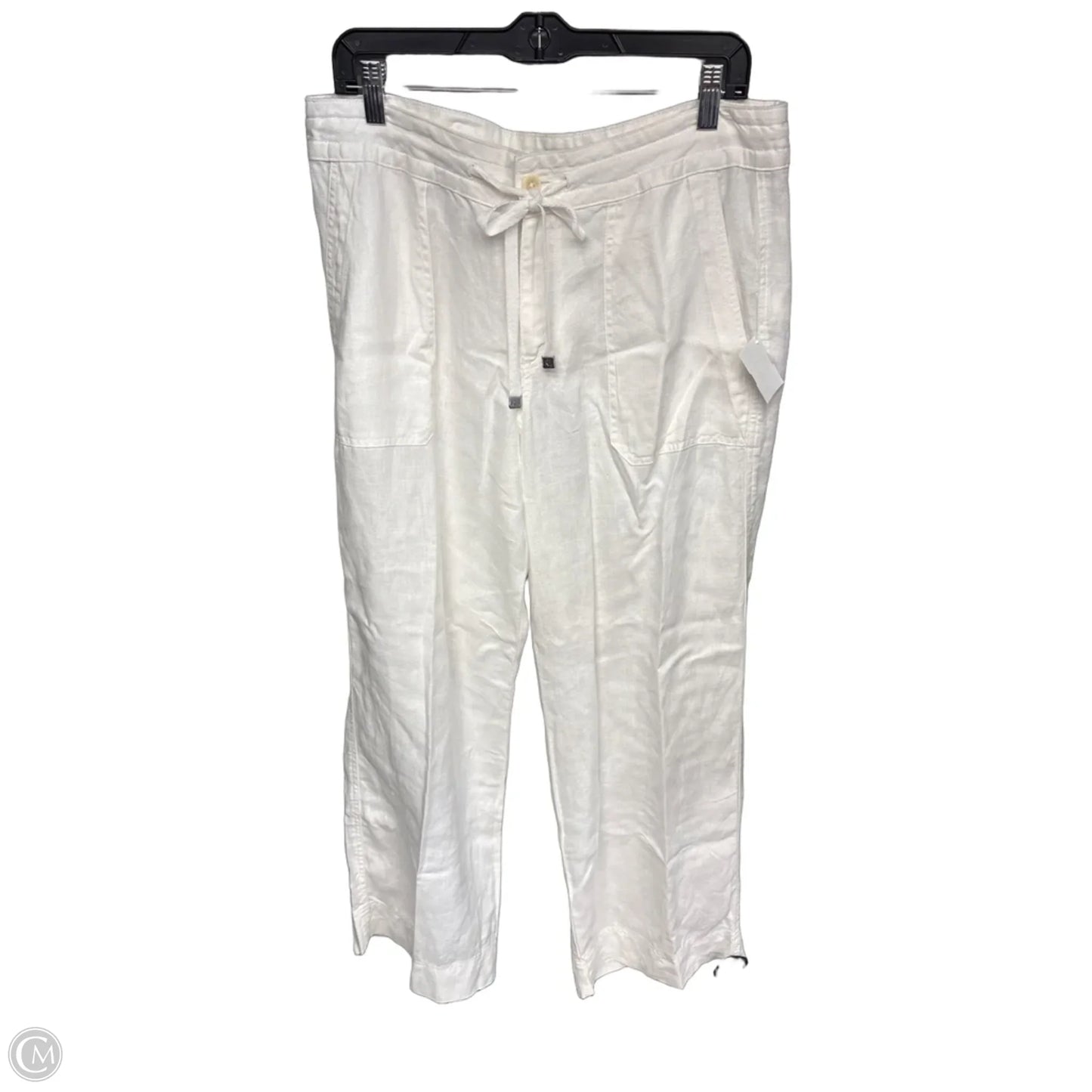 Pants Linen By Lauren By Ralph Lauren In White, Size: 10