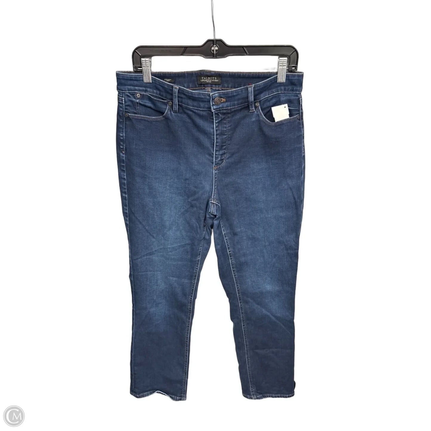 Jeans Straight By Talbots In Blue Denim, Size: 12p