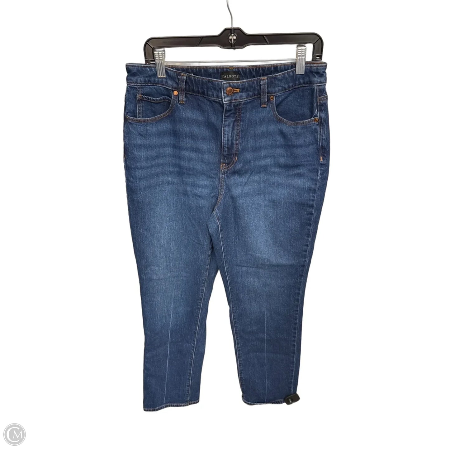 Jeans Straight By Talbots In Blue Denim, Size: 10p