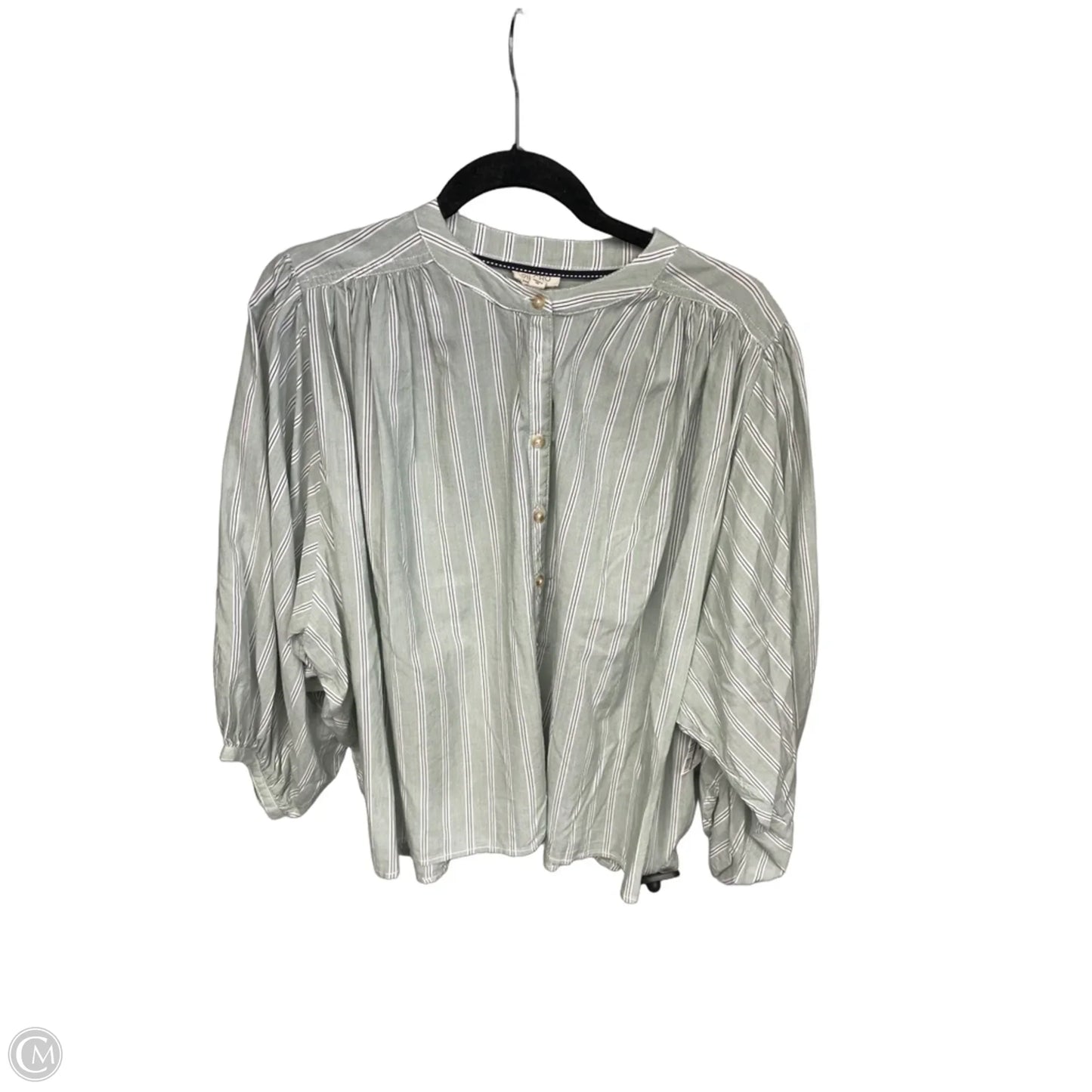 Top 3/4 Sleeve By Pilcro In Green, Size: L
