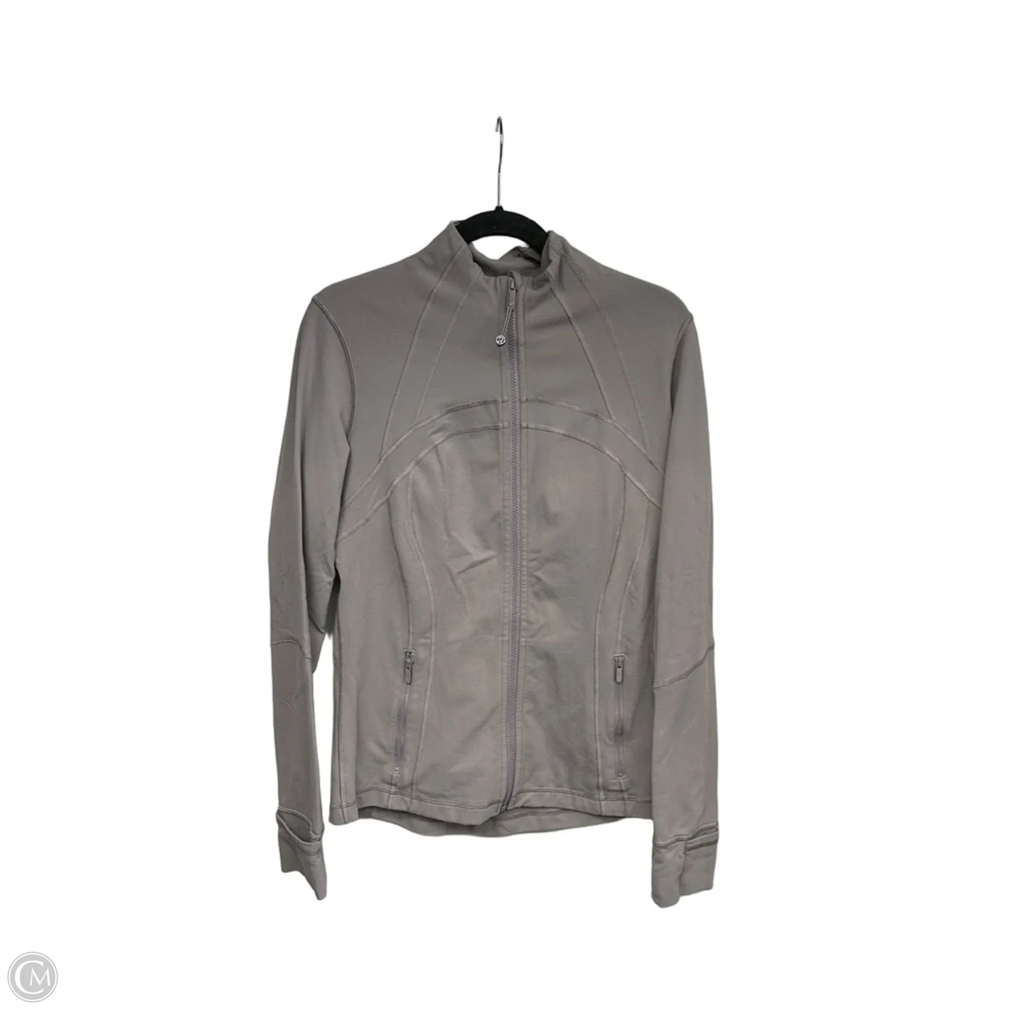 Athletic Jacket By Lululemon In Grey, Size: 12