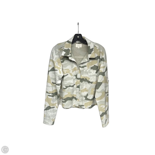 Jacket Shirt By Thread And Supply In Camouflage Print, Size: L