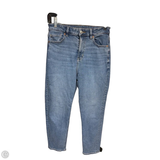 Jeans Straight By American Eagle In Blue Denim, Size: 4