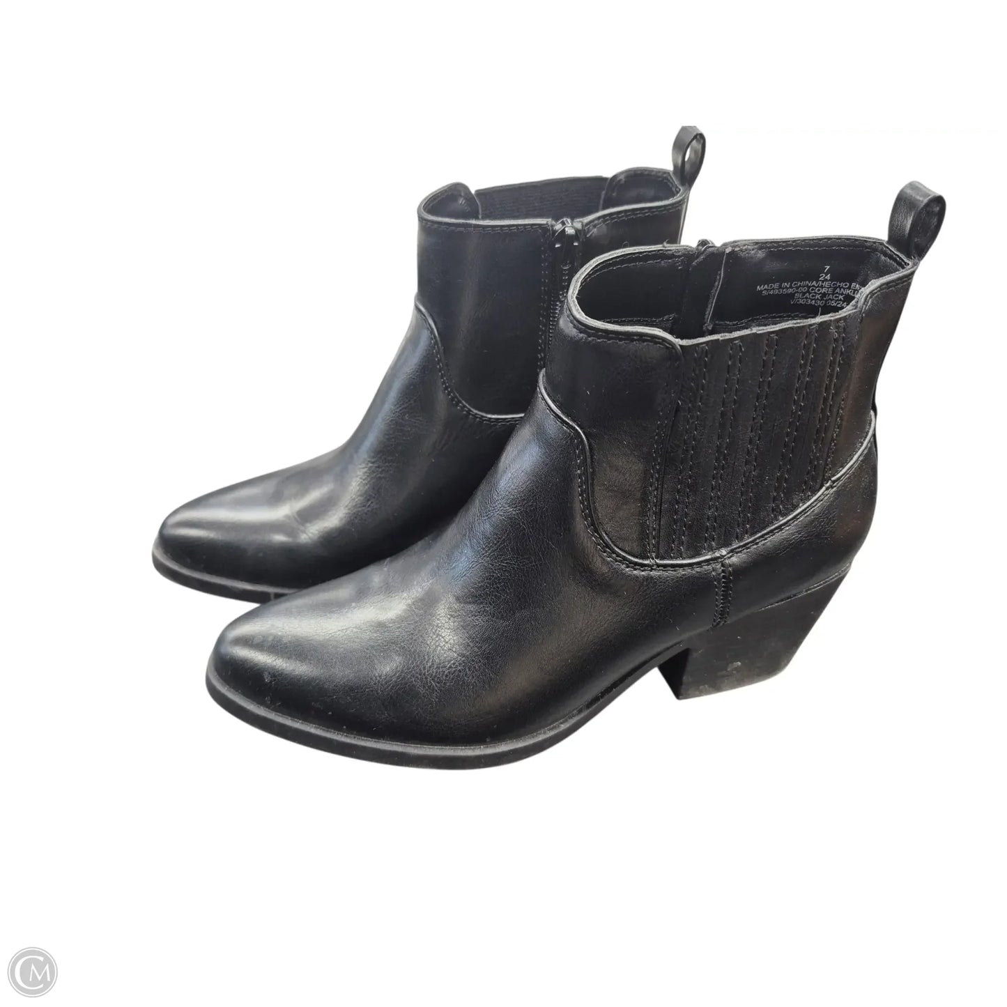 Boots Ankle Heels By Old Navy In Black, Size: 7