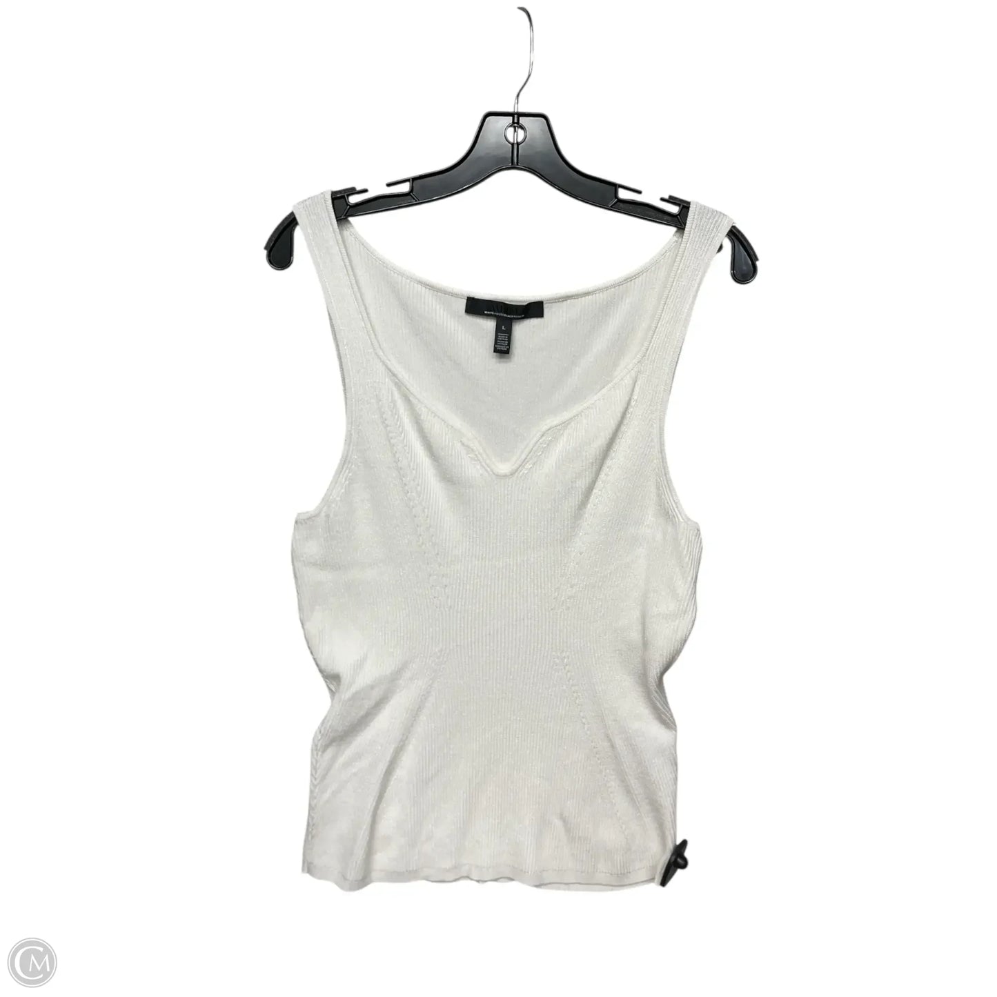 Top Sleeveless By White House Black Market In Ivory, Size: L