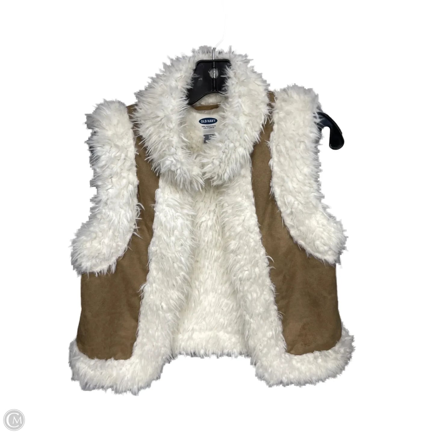 Vest Faux Fur & Sherpa By Old Navy In Brown & Cream, Size: Sp