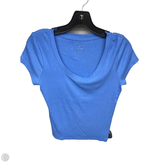 Top Short Sleeve Basic By A New Day In Blue, Size: L